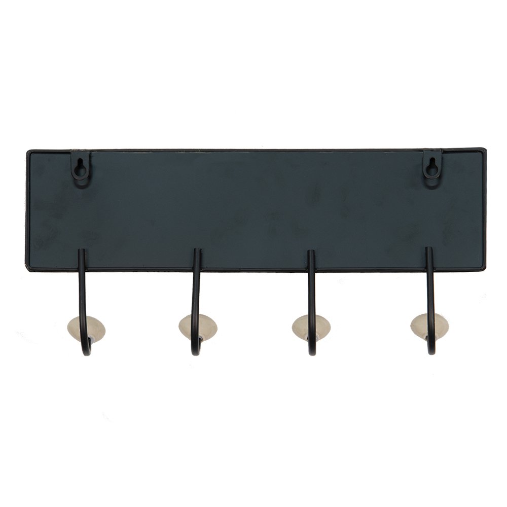 Wandkapstok 40x5x17 cm ijzer zwart rood