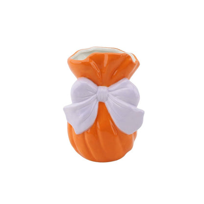 Vaas dolomiet oranje lila 11x10x16 cm