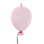 Decoratie hanger glas roze Ø 10x17 cm