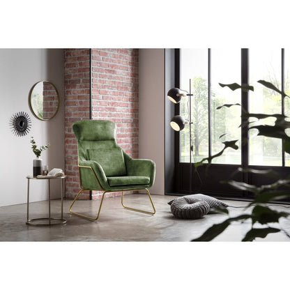 Fauteuil groen velours 73x80x102 cm