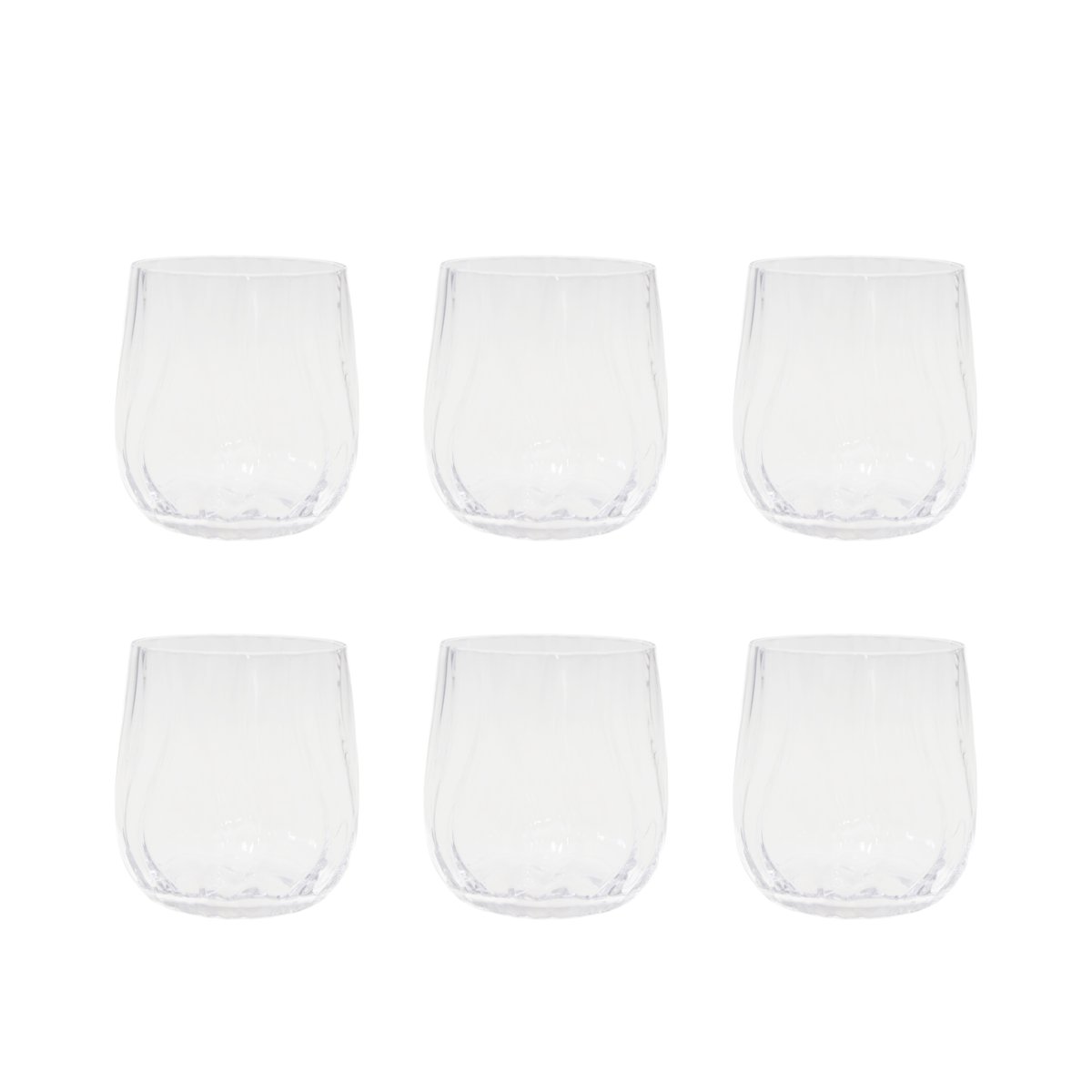 Waterglazen 6 stuks transparant 9x9x9.5 cm