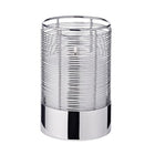Lantaarn Kampen H 22 cm zilver staal glas hout