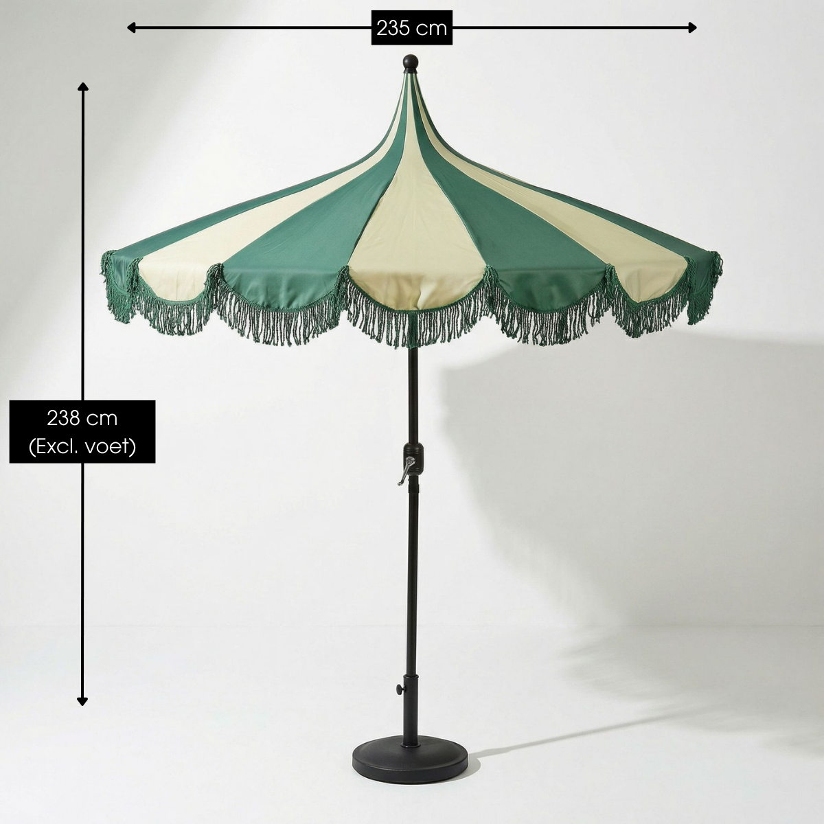 Parasol Ø235 cm donkergroen polyester