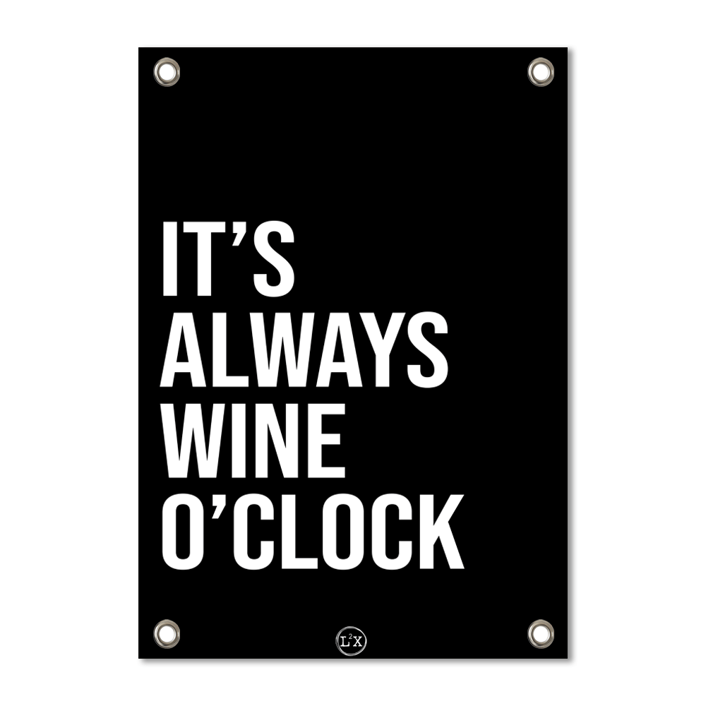 Tuinposter wine o'clock A1 59 x 84 cm