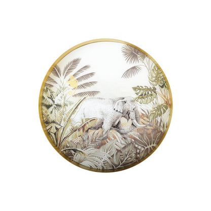 Dienblad rond Kenia olifant decoratief