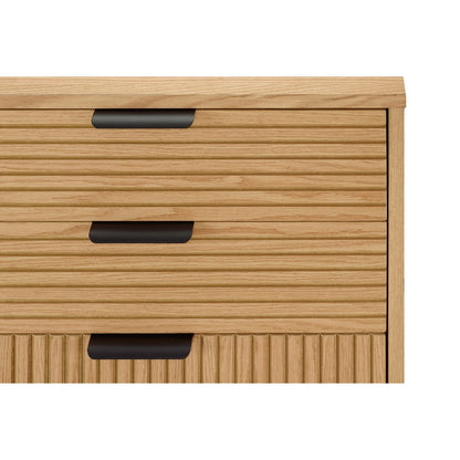 Chest of drawers wide 120 cm real oak veneer