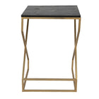 Bijzettafel 40x40x55 cm goud ijzer