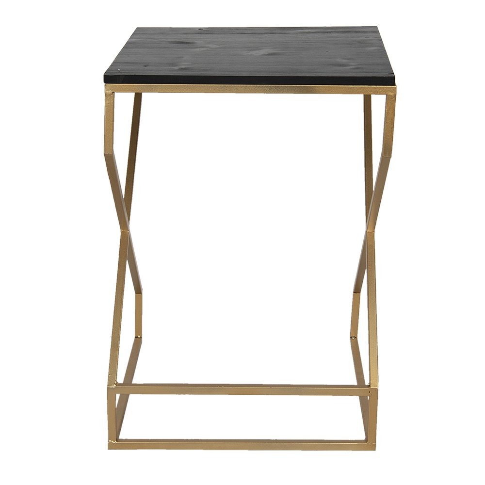 Bijzettafel 40x40x55 cm goud ijzer