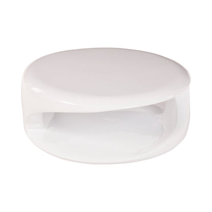 Salontafel rond 80x80x33 cm wit glasvezel