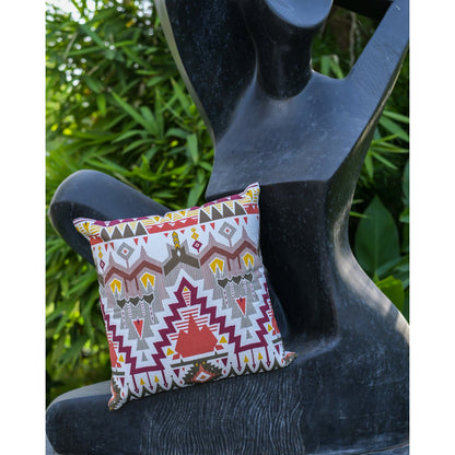 Kussensloop 45x45 cm katoencanvas tribal patroon set van 2