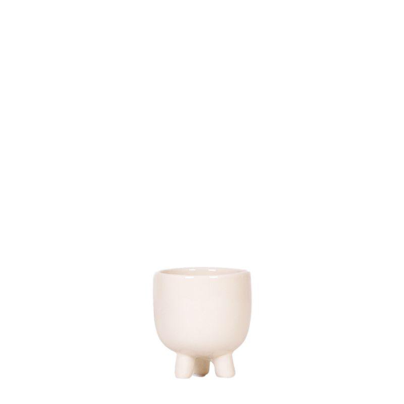 Plantenpot keramiek Ø6x7 cm travertine