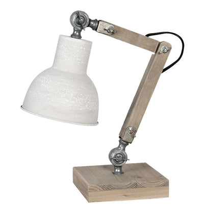 Bureaulamp 15x15x47 cm beige hout