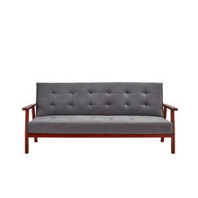 Scandinavian velvet dark grey sofa bed