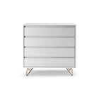 Ladekast 90x40x90 cm wit met gouden poten