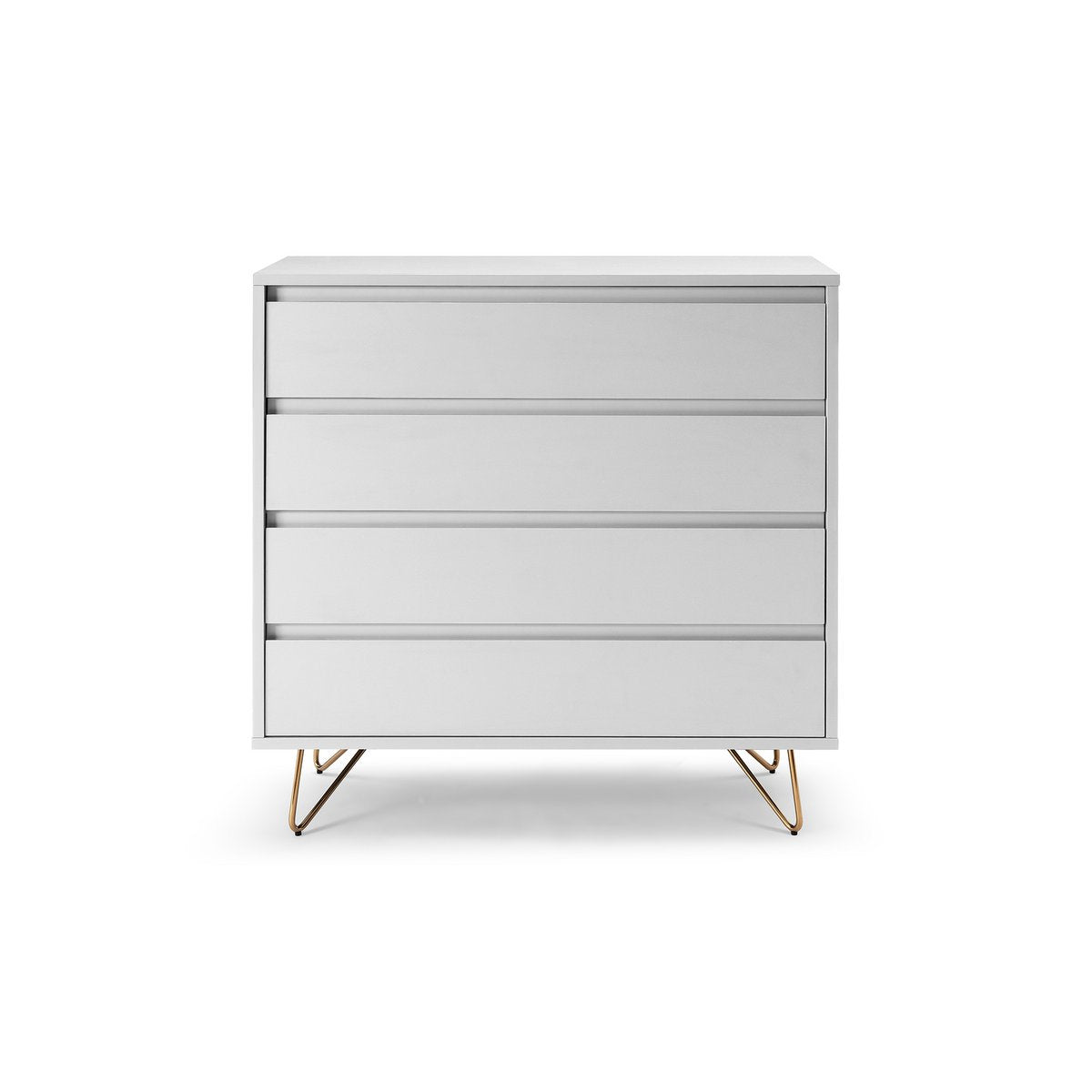 Ladekast 90x40x90 cm wit met gouden poten