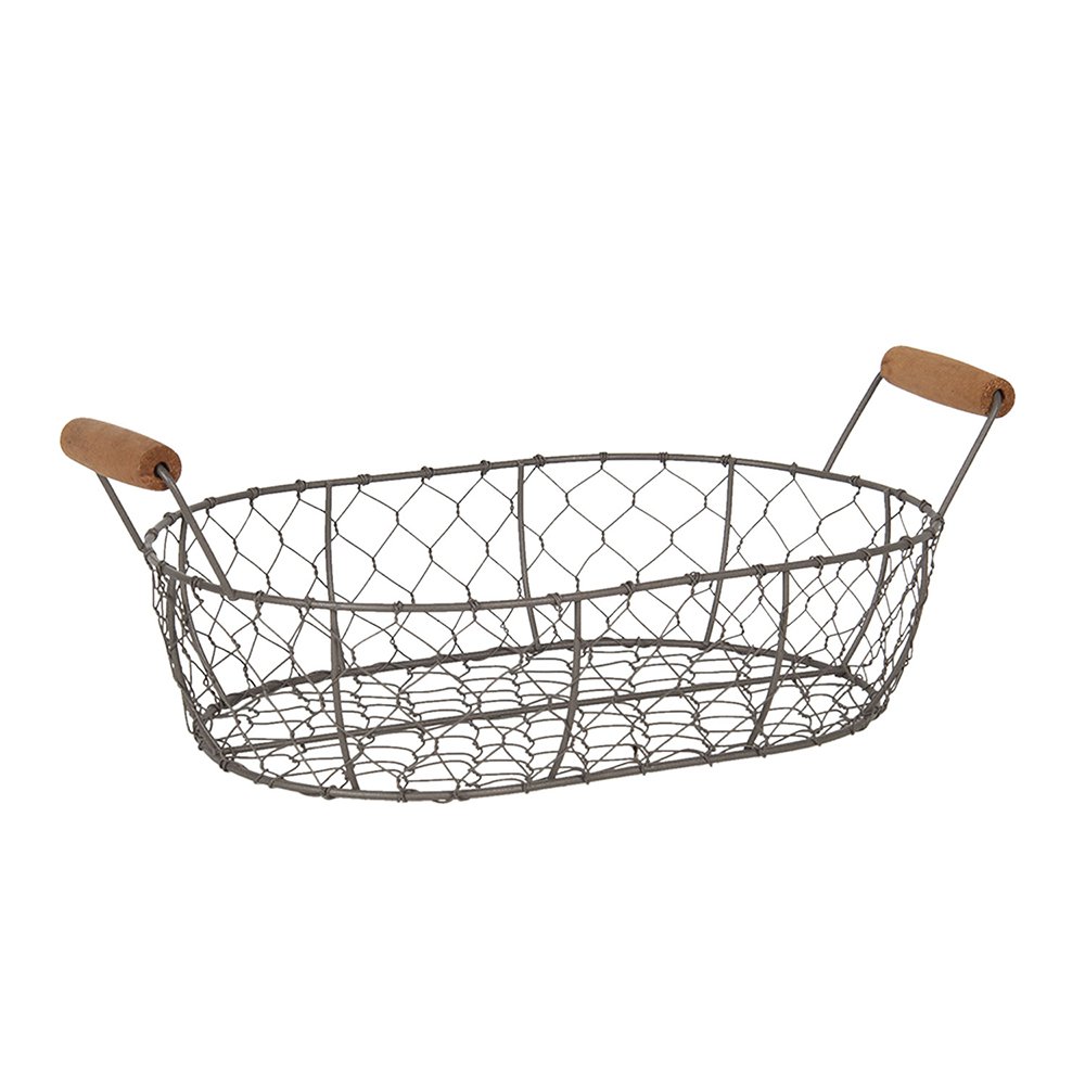 Opbergmand Set van 3 42x27x15 cm Bruin IJzer Mand