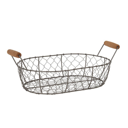 Opbergmand Set van 3 42x27x15 cm Bruin IJzer Mand