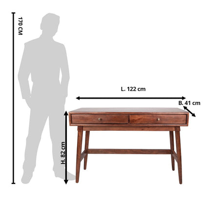 Bureautafel hout bruin 122x41x82 cm