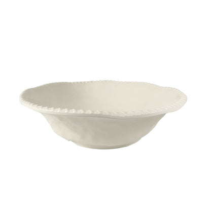Slakom met saladebestek melamine crème 30.5 cm