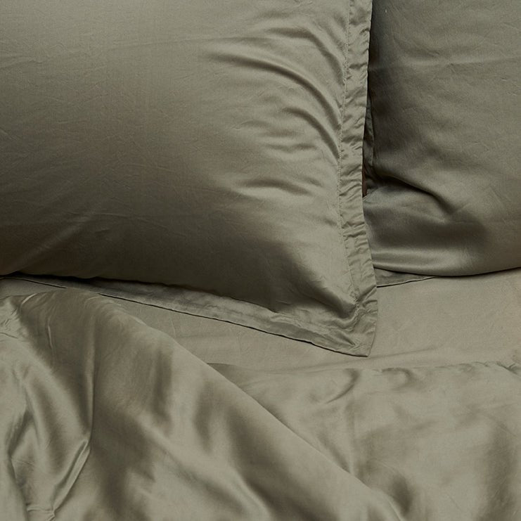 Kussensloop TENCEL™ Lyocell olijfgroen 40x80 cm
