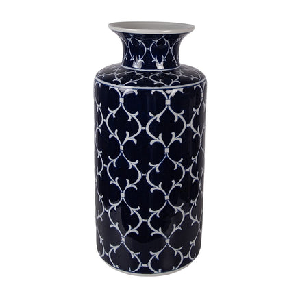 Vaas Ø 19x41 cm Blauw Keramiek