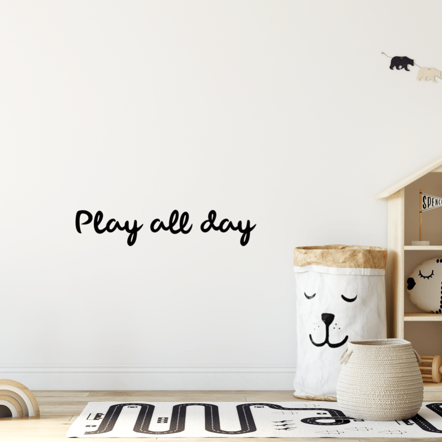 Muursticker 60 cm zwart wit vinyl