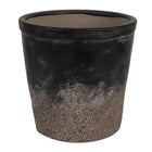 Bloempot Ø 12x11 cm grijs keramiek