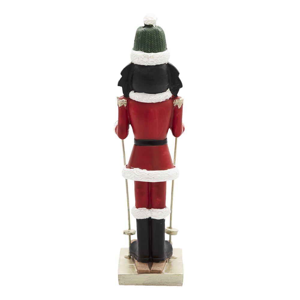 Nutcracker Figurine 17 cm Red White Plastic Christmas Decoration