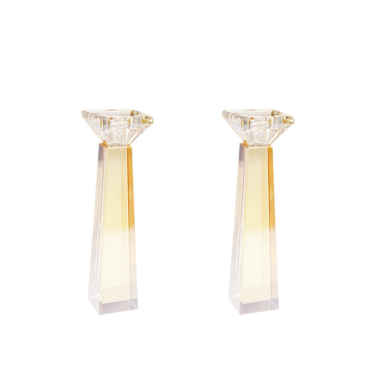 Amber Candlesticks H20cm - Set of 2