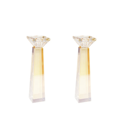 Amber Candlesticks H20cm - Set of 2