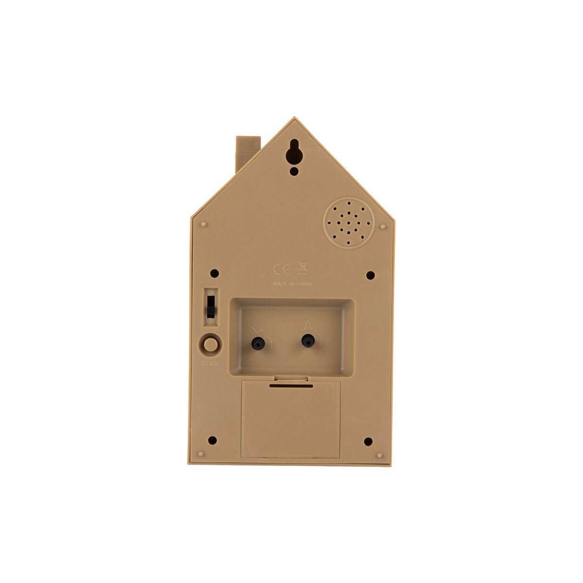 Wekker koekoek bruin plastic 12x15x20 cm