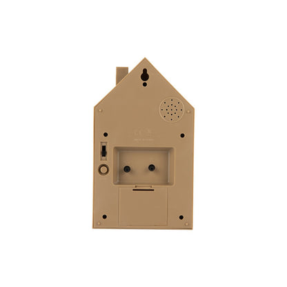 Wekker koekoek bruin plastic 12x15x20 cm