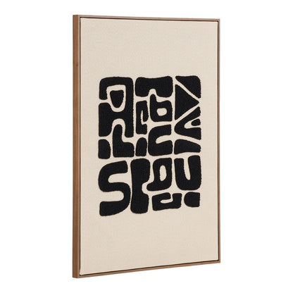 Tine Tufted wanddecoratie, zwart/bruin, 50x70 cm