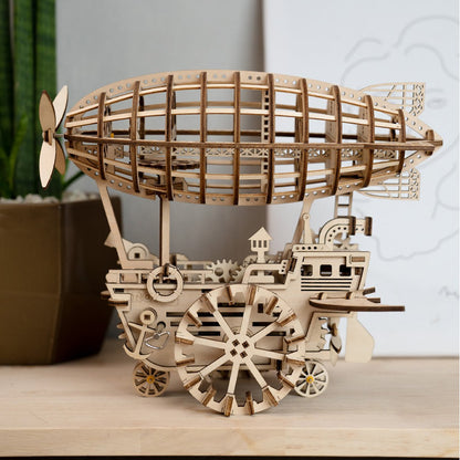 Robotime 3D houten puzzel zeppelin 30x21,5x25cm