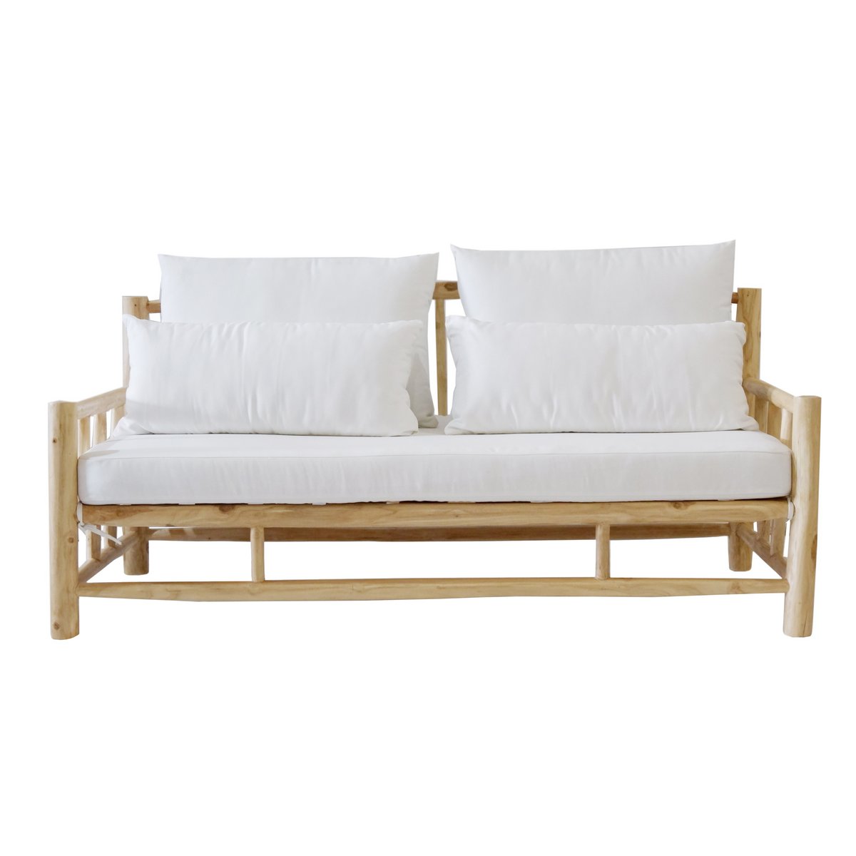 Teak bank binnen en buiten