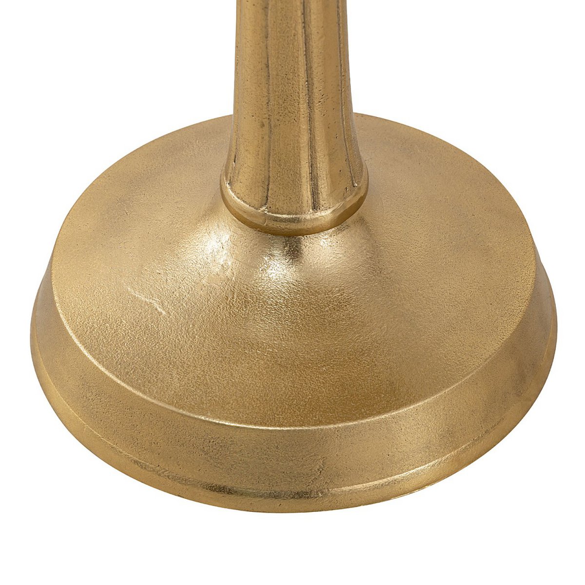 Bijzettafel Metaal Rond Aluminium Met Middenvoet Goud 44x53