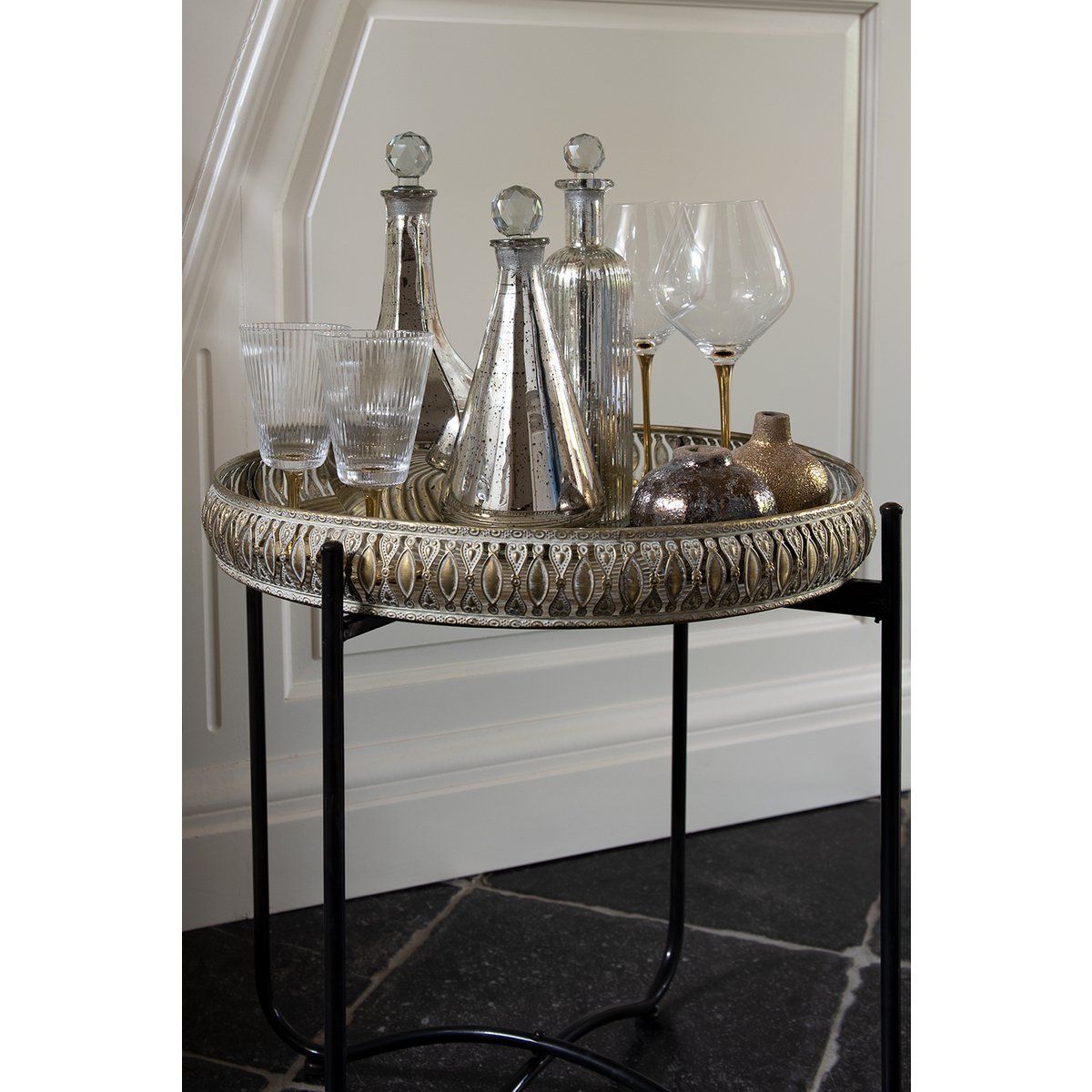 Bijzettafel Ø 49x52 cm Koperkleurig IJzer