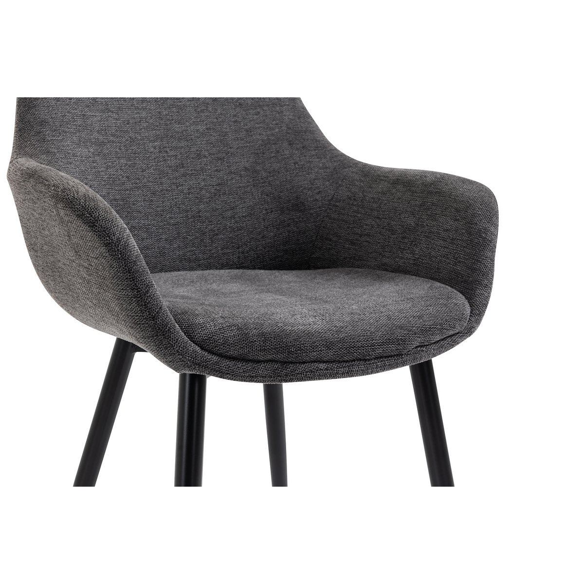 Fauteuils set 2 antraciet 64x59x86 cm