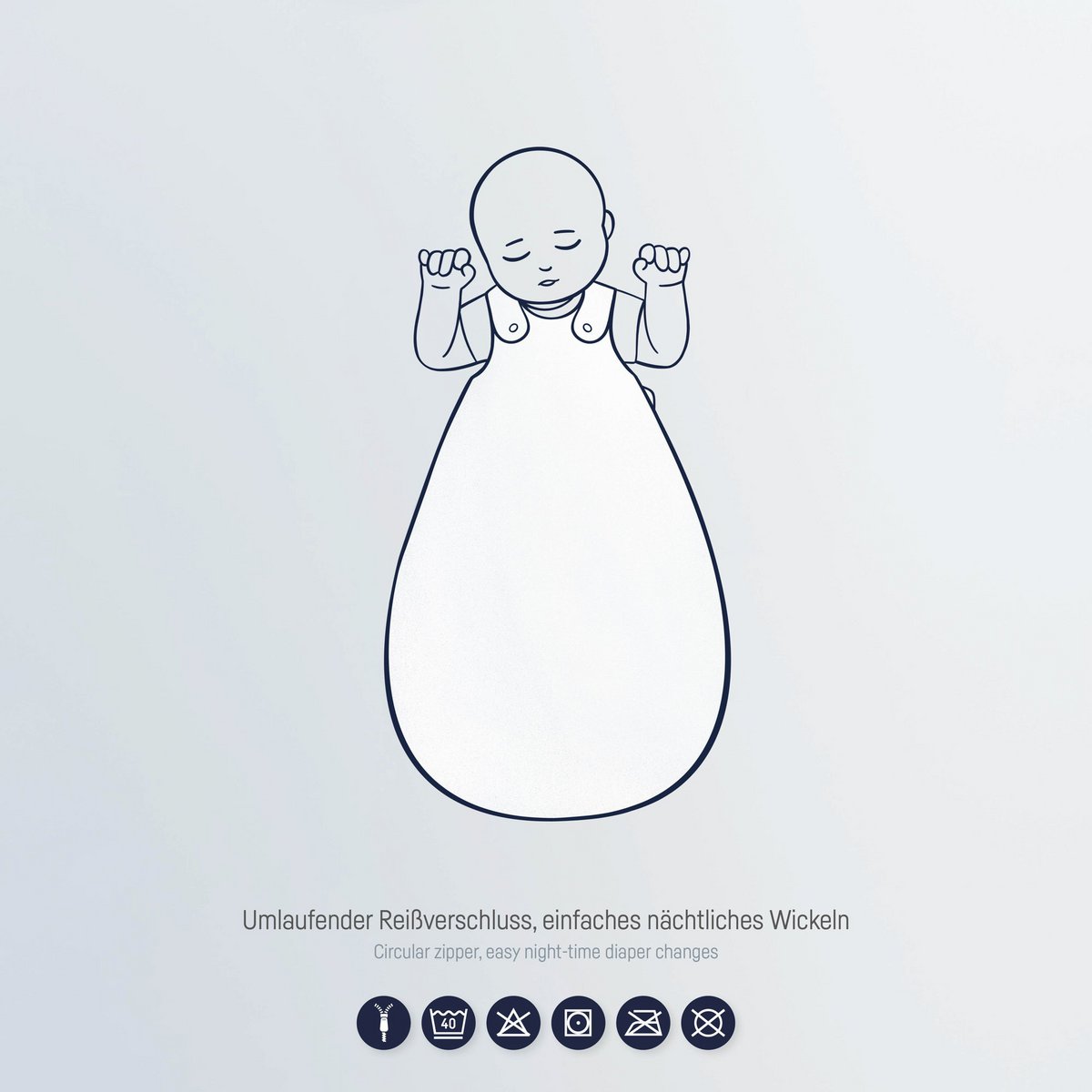 Baby slaapzak mosselin