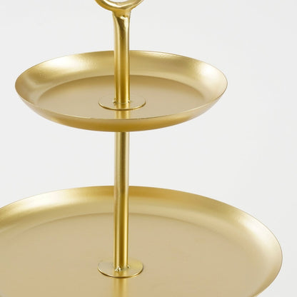 Etagere 3 laags 38x38x55 cm metaal goud