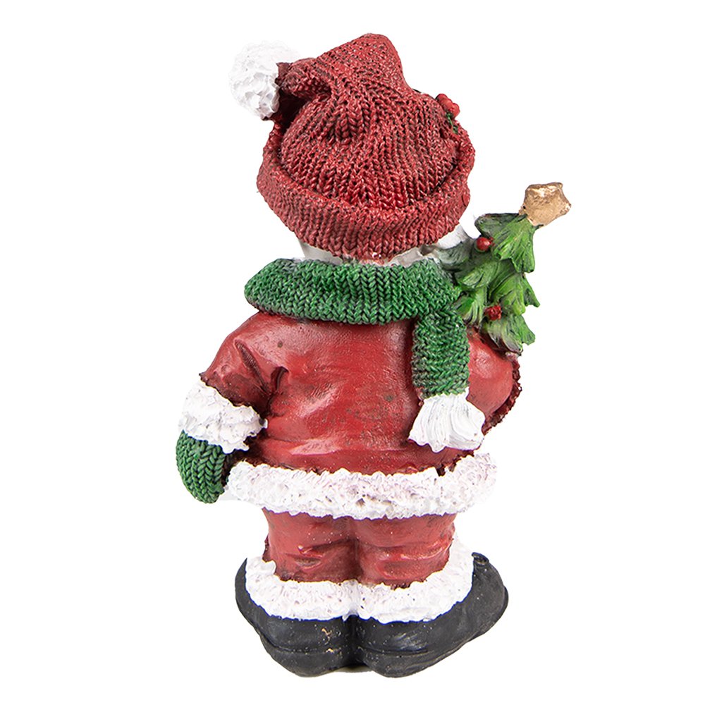 Dog Figurine 15 cm Red Green Plastic Christmas Decoration