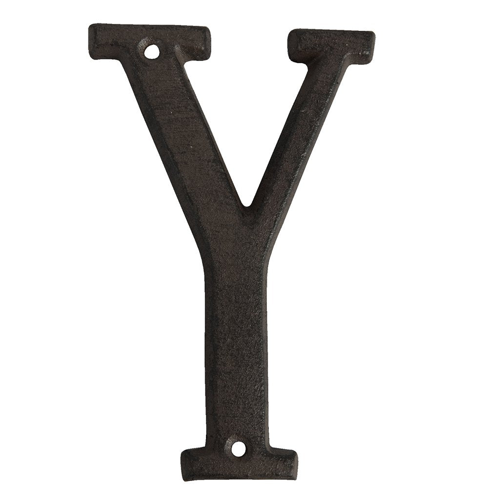 Iron Letter Y 13 cm Brown Iron Decorative Letters
