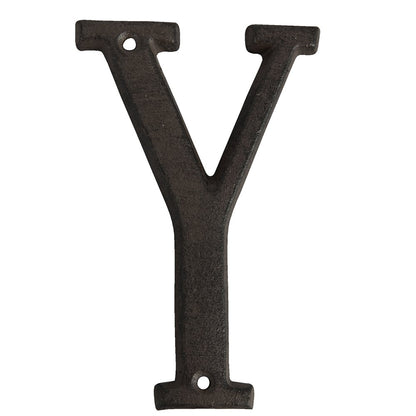 Iron Letter Y 13 cm Brown Iron Decorative Letters