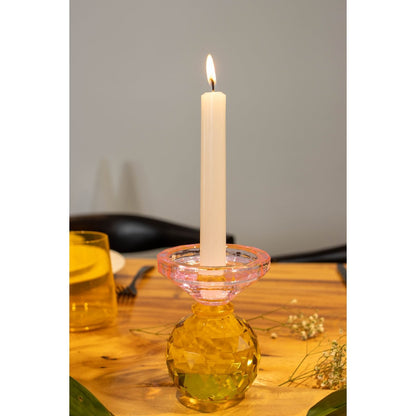 H10cm Amber and Pink knob