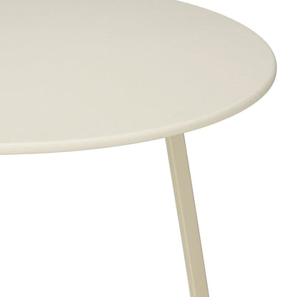 Bijzettafel metaal 60.5x38 cm crème