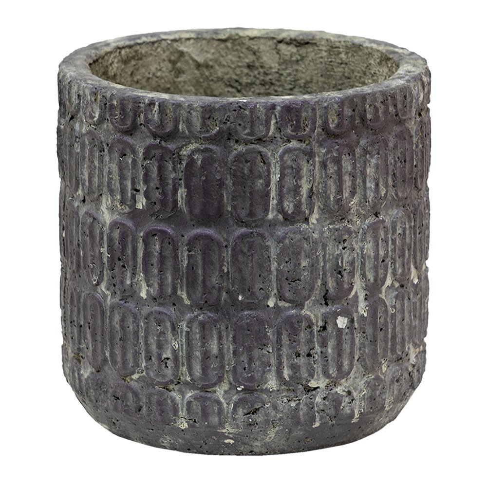 Bloempot Ø 17x16 cm bruin keramiek