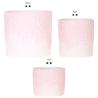 Bloempot set roze 3 maten 6 9 12 cm