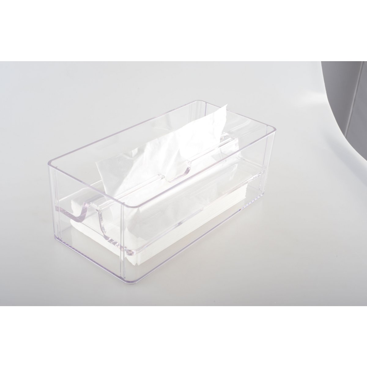 Acrylic tissue box