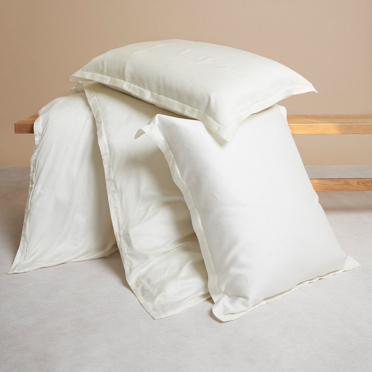 Dekbedovertrek Tencel sateen off white