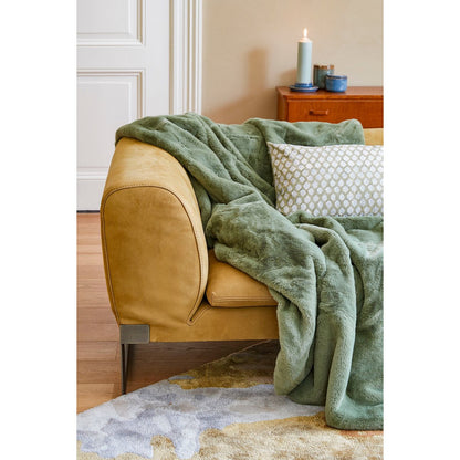 Fleece plaid 200x150 cm donkergroen